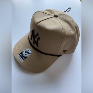 47 Brand New York Yankees Core Classic Rope Beige Hitch Snapback Hat NEW!